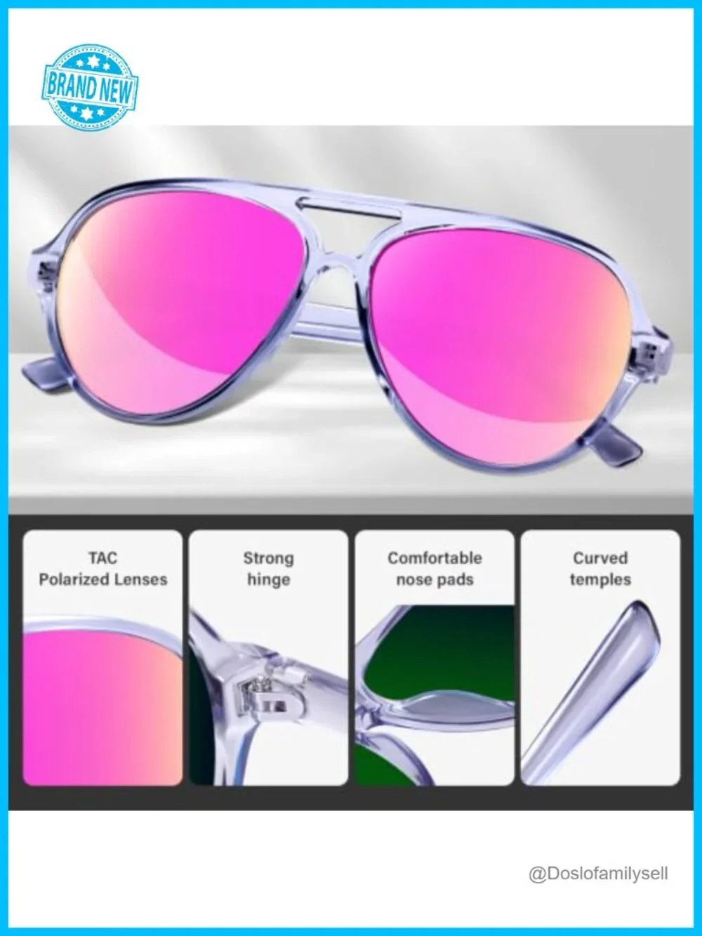 Polarized Aviator Sunglasses Women Sporty Running Sun Glasses